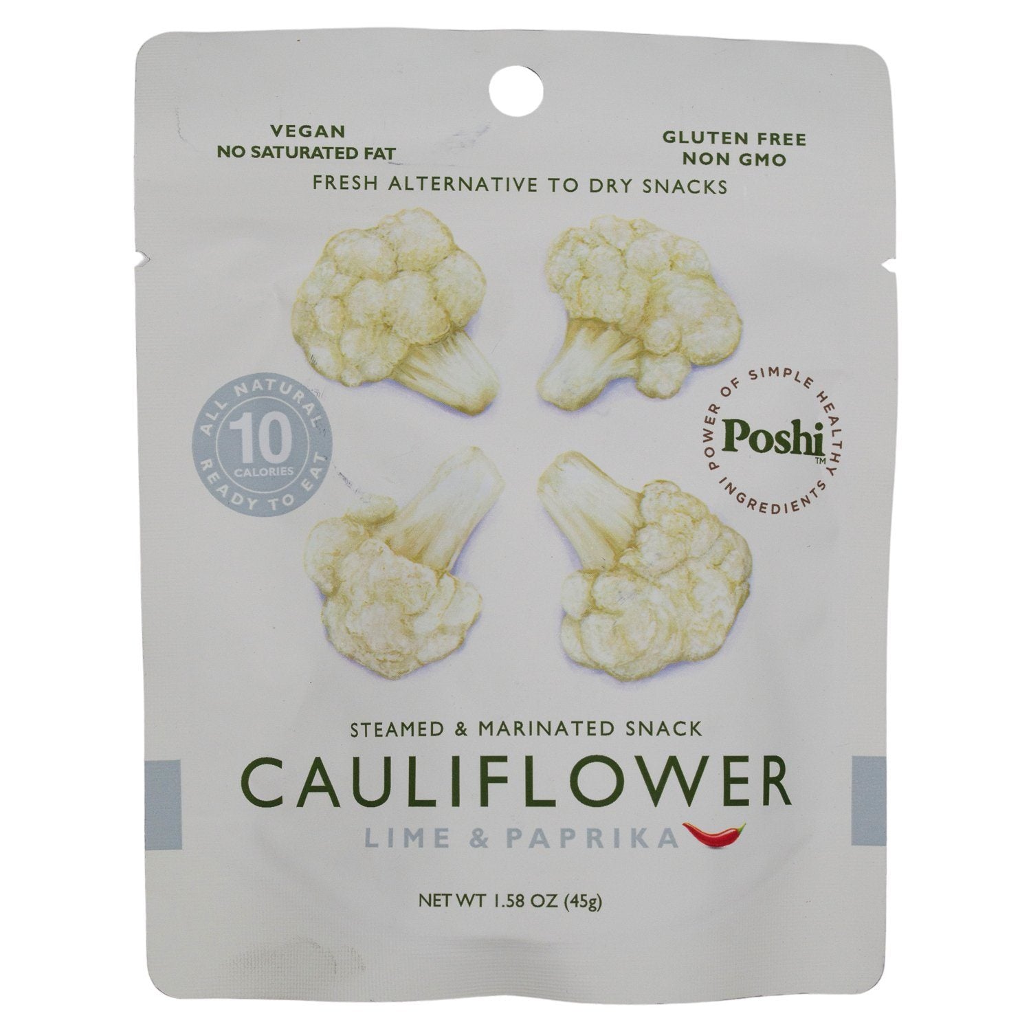 POSHI Vegetable Snacks Elma Farms Cauliflower 1.58 Ounce 