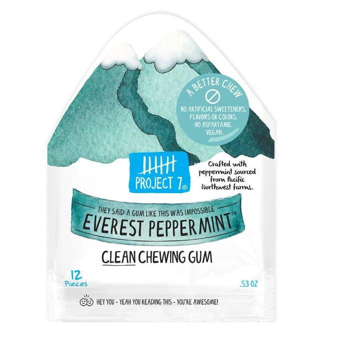 Project 7 Clean Chewing Gum Project 7 Everest Peppermint 0.53 Ounce 