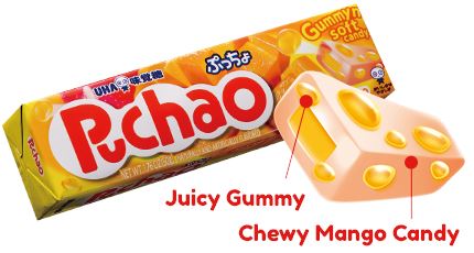 Puchao Gummy n' Soft Candy Puchao Mango 1.76 Ounce 