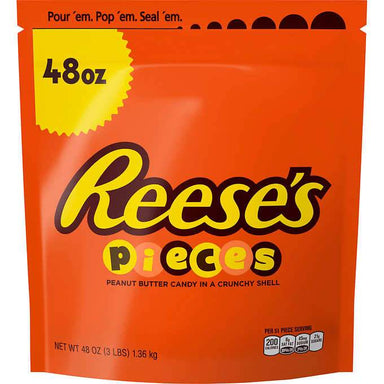 Reese's Pieces, Peanut Butter Candy, 48 Ounce Reese's 