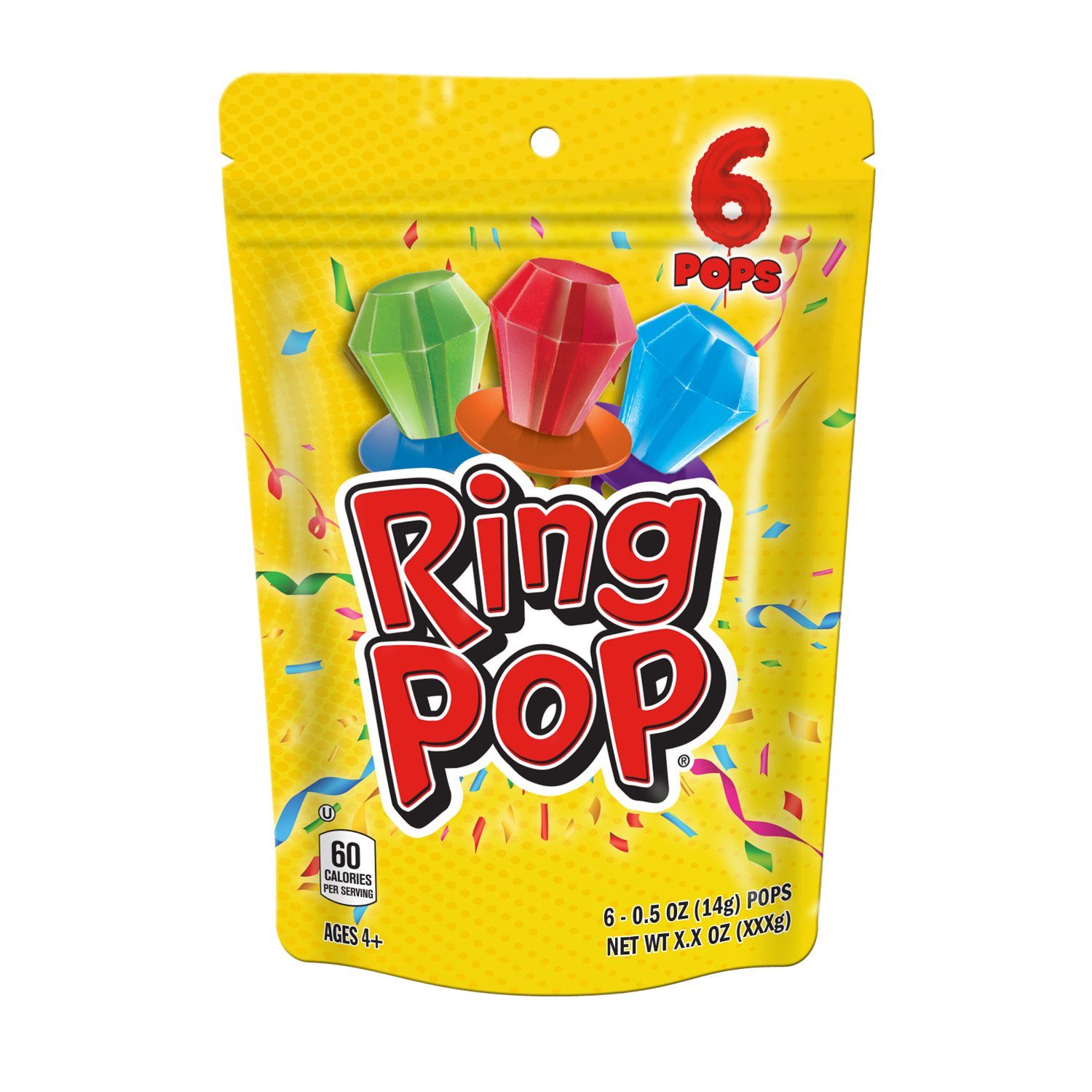 Ring Pop Candy Ring Pop Original 6 Pops 