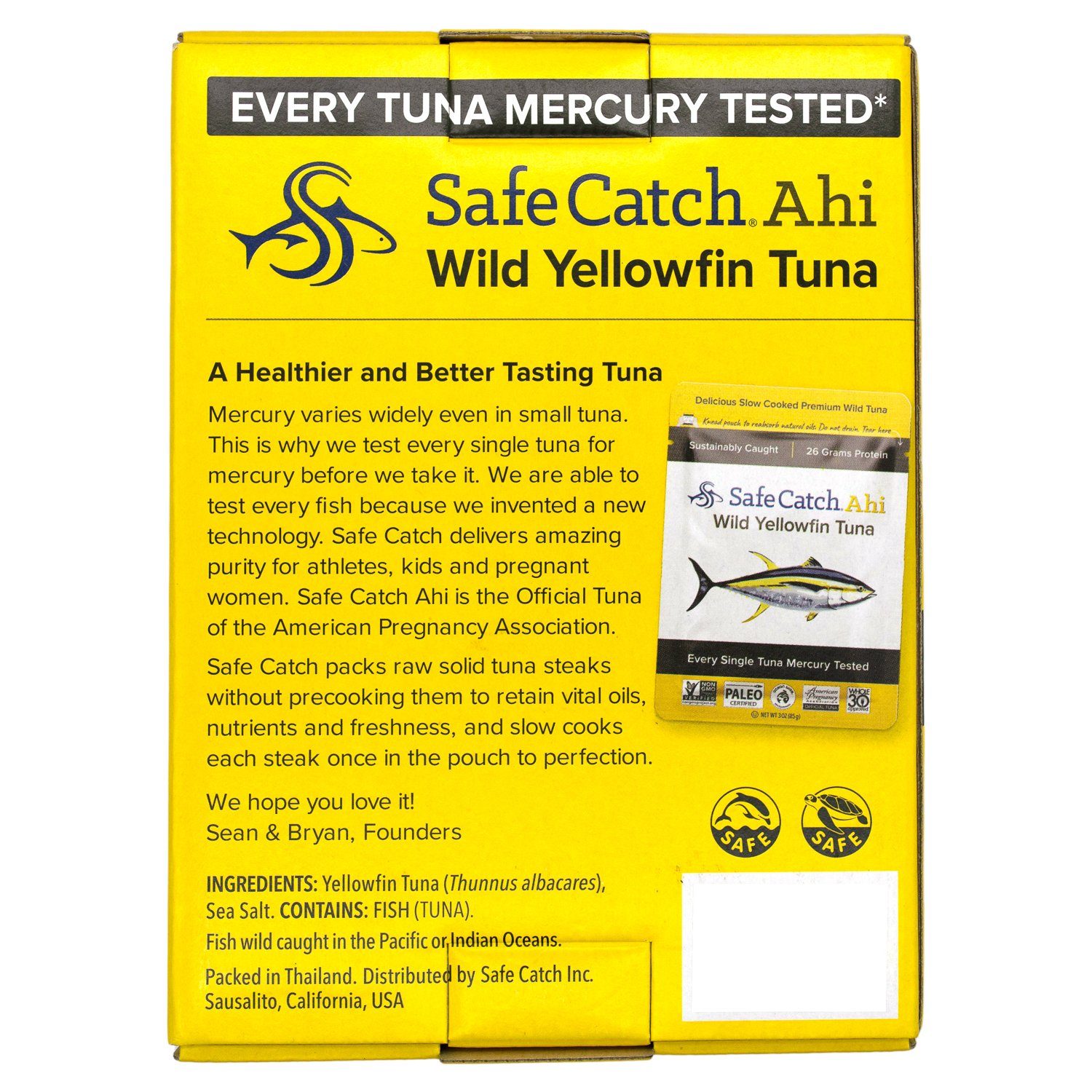 Safe Catch Ahi Wild Yellowfin Tuna Safe Catch 