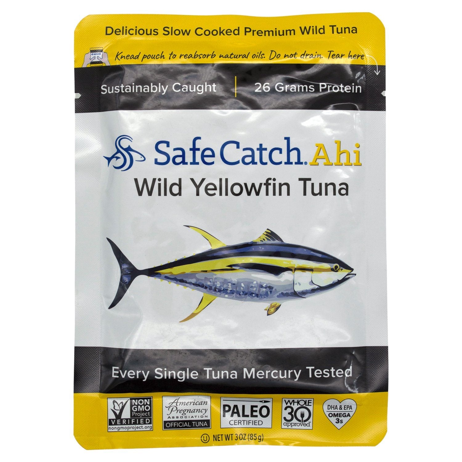 Safe Catch Ahi Wild Yellowfin Tuna Safe Catch 3 Ounce Pouch 