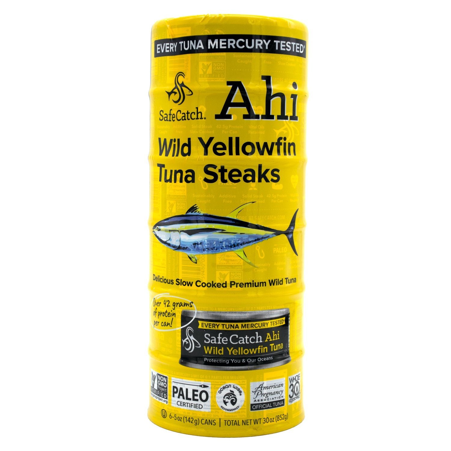 Safe Catch Ahi Wild Yellowfin Tuna Safe Catch 5 Oz-6 Count 