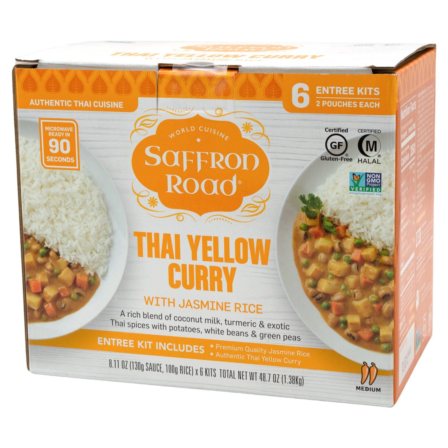 Saffron Road Entree Kits Saffron Road Thai Yellow Curry 8.11 Oz-6 Count 