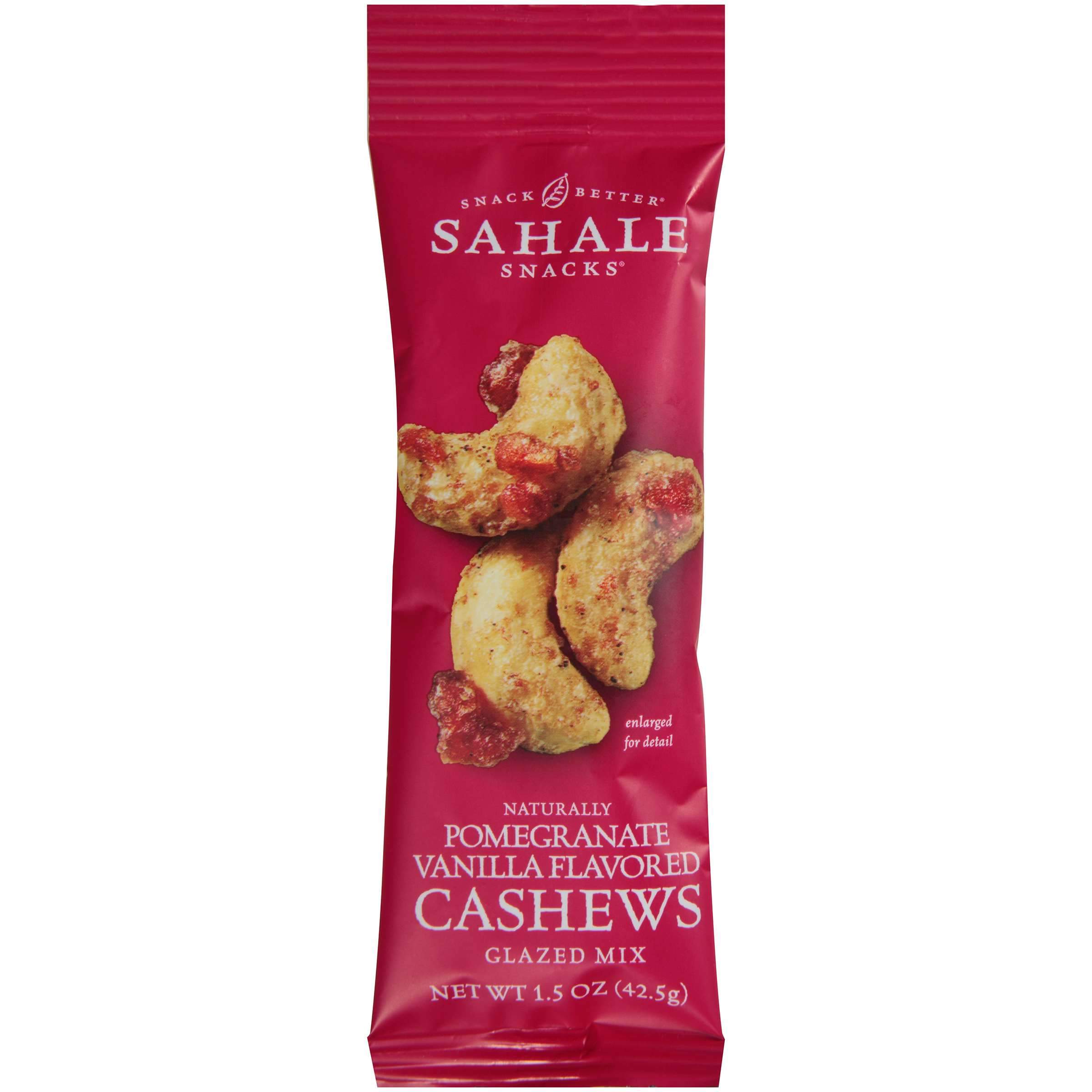 Sahale Snacks Glazed Mixes Sahale Snacks Pomegranate Vanilla Flavored Cashews 1.5 Ounce 