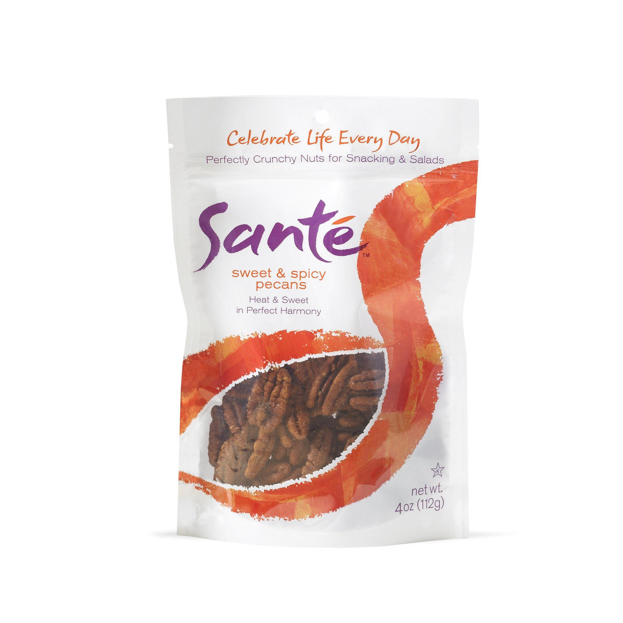 Santé Gourmet Flavored Pecans Santé Sweet Spicy Pecans 4 Ounce 