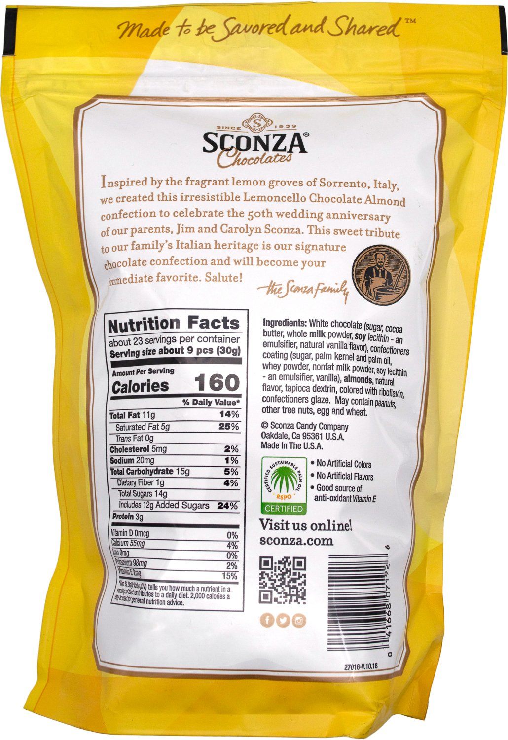 Sconza Lemoncello Almonds Sconza 