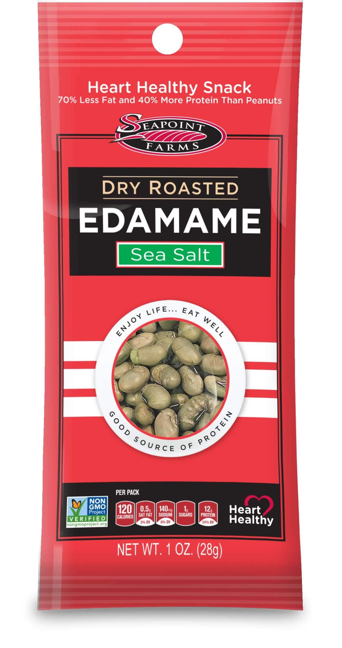 Seapoint Farms Dry Roasted Edamame Seapoint Farms Sea Salt 1 Ounce 
