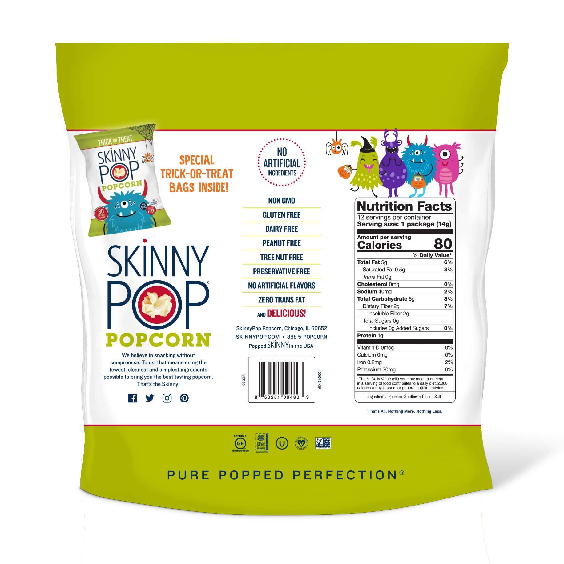 SkinnyPop Popped Popcorn SkinnyPop 