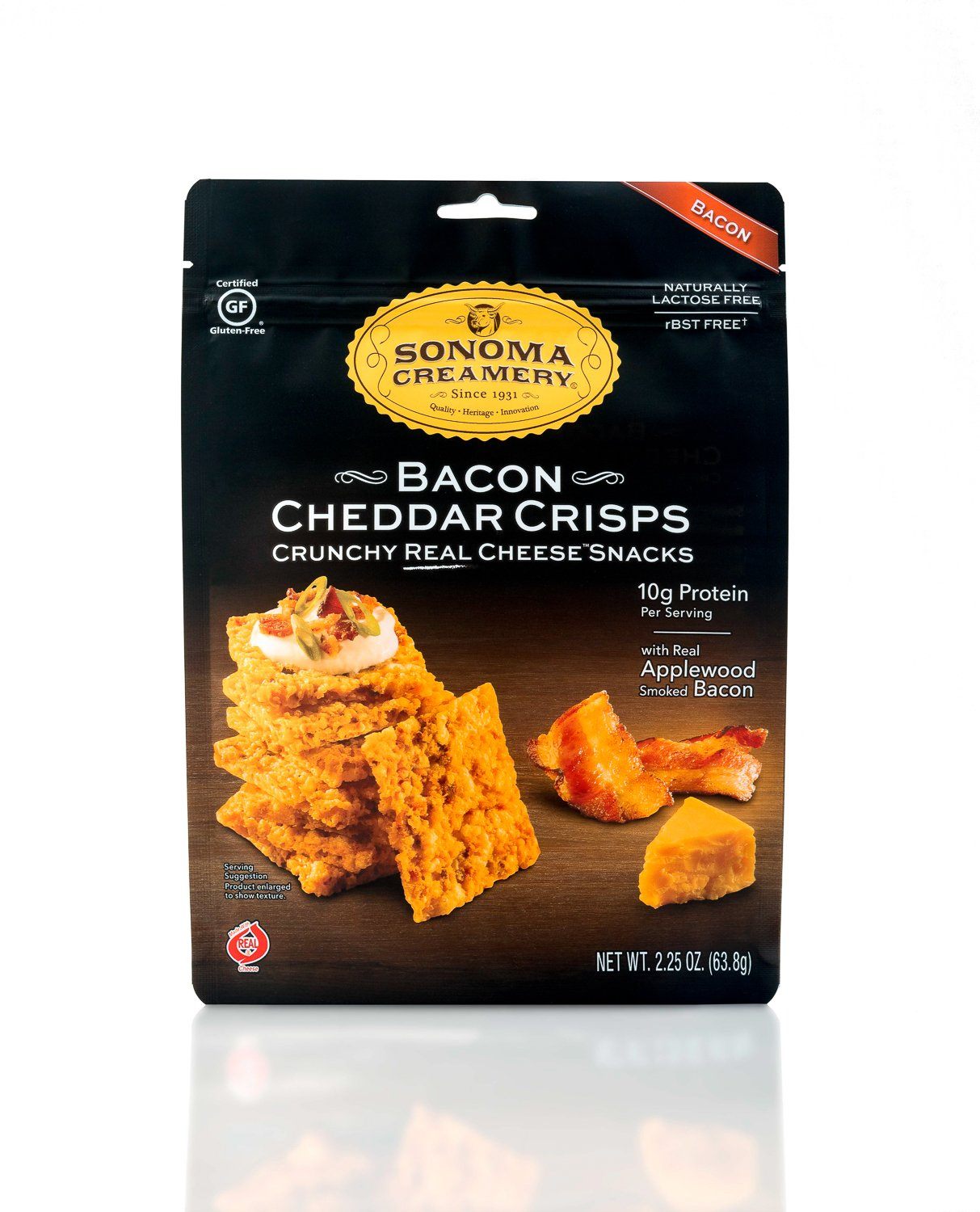 Sonoma Creamery® Cheese Crisps Sonoma Creamery Bacon Cheddar 2.25 Ounce 