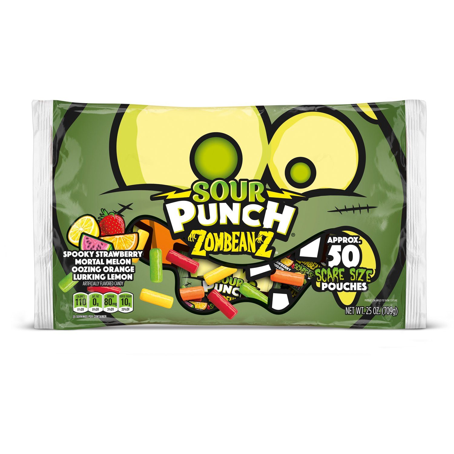 Sour Punch Candies Sour Punch ZomBeanZ 25 Ounce 