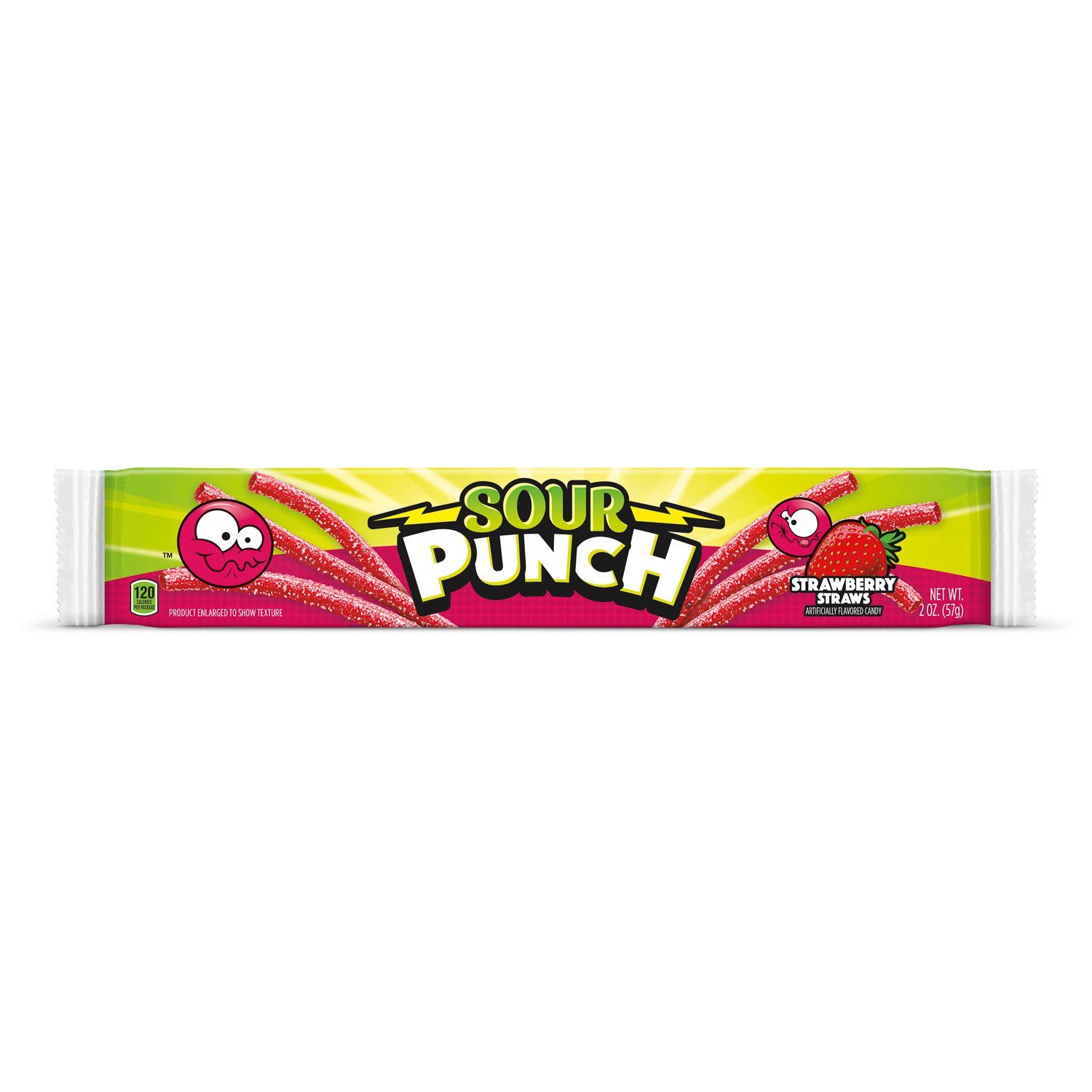 Sour Punch Straws Sour Punch Strawberry 2 Ounce 