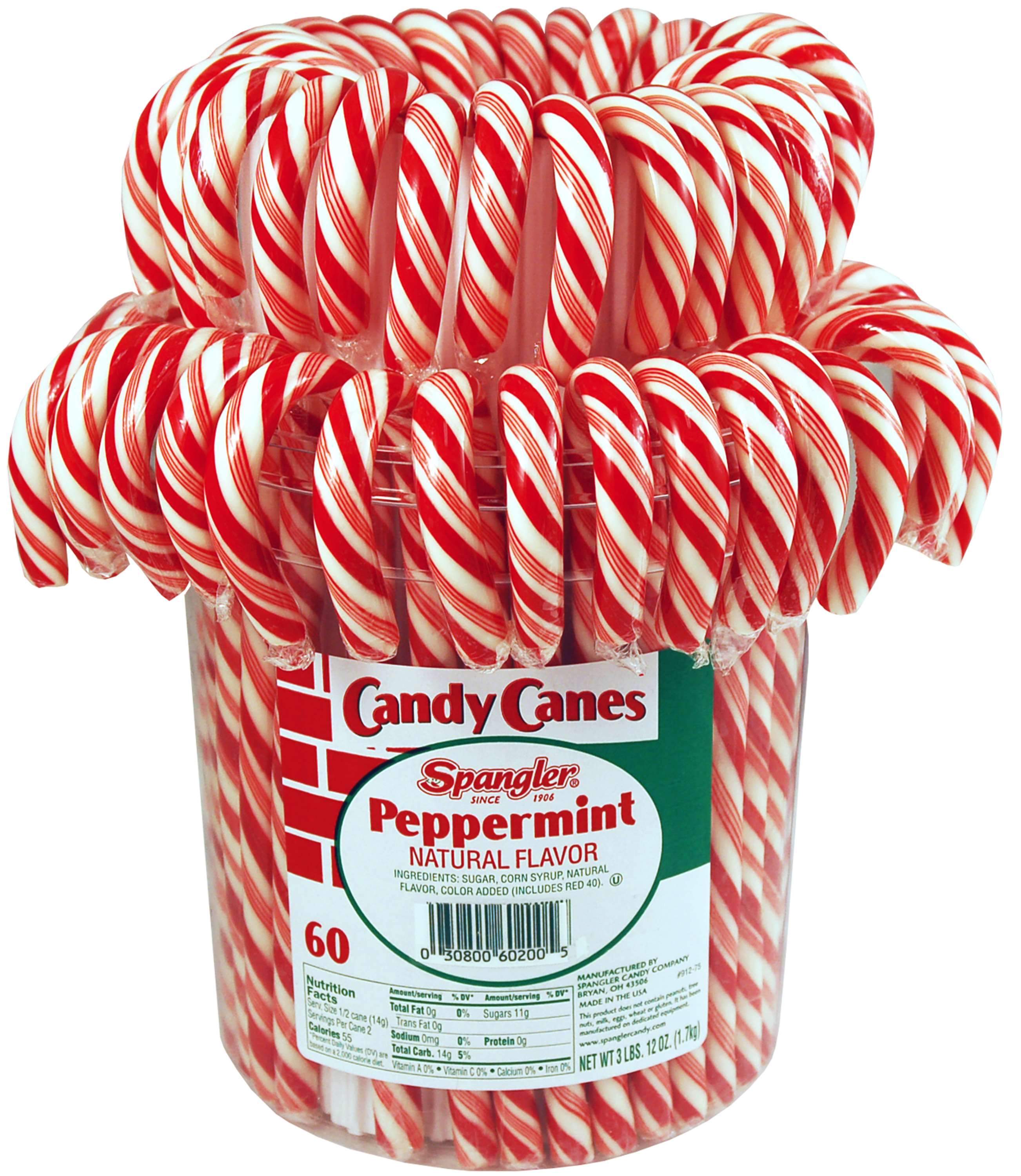 Spangler Candy Canes Spangler Peppermint 60 Ct-60 Ounce 