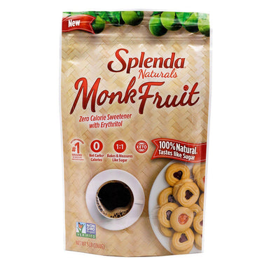 Splenda Naturals Monk Fruit Zero Calorie Sweetener Splenda Pouch 3 Pound 