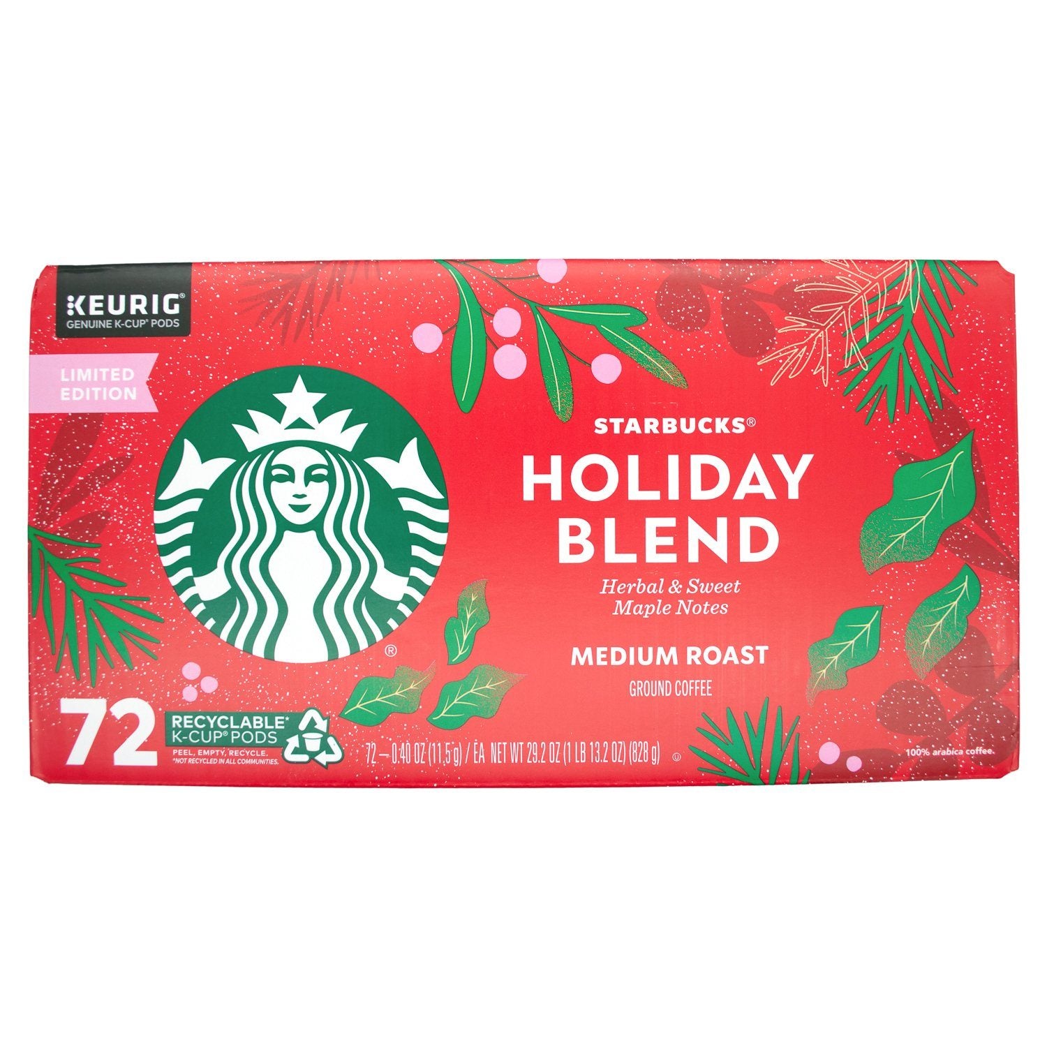 Starbucks K-Cups Coffee Starbucks Holiday Blend 2021 72 Count 