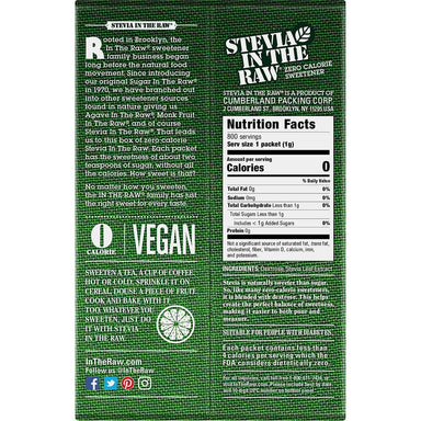 Stevia in the Raw Zero Calorie Sweetener Portion Packets Stevia in the Raw 
