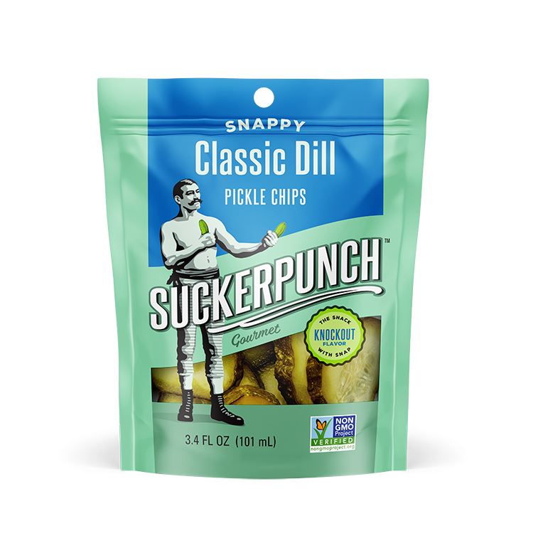 Suckerpunch Gourmet Pickle Chips Suckerpunch Gourmet Classic Dill 3.4 Ounce 