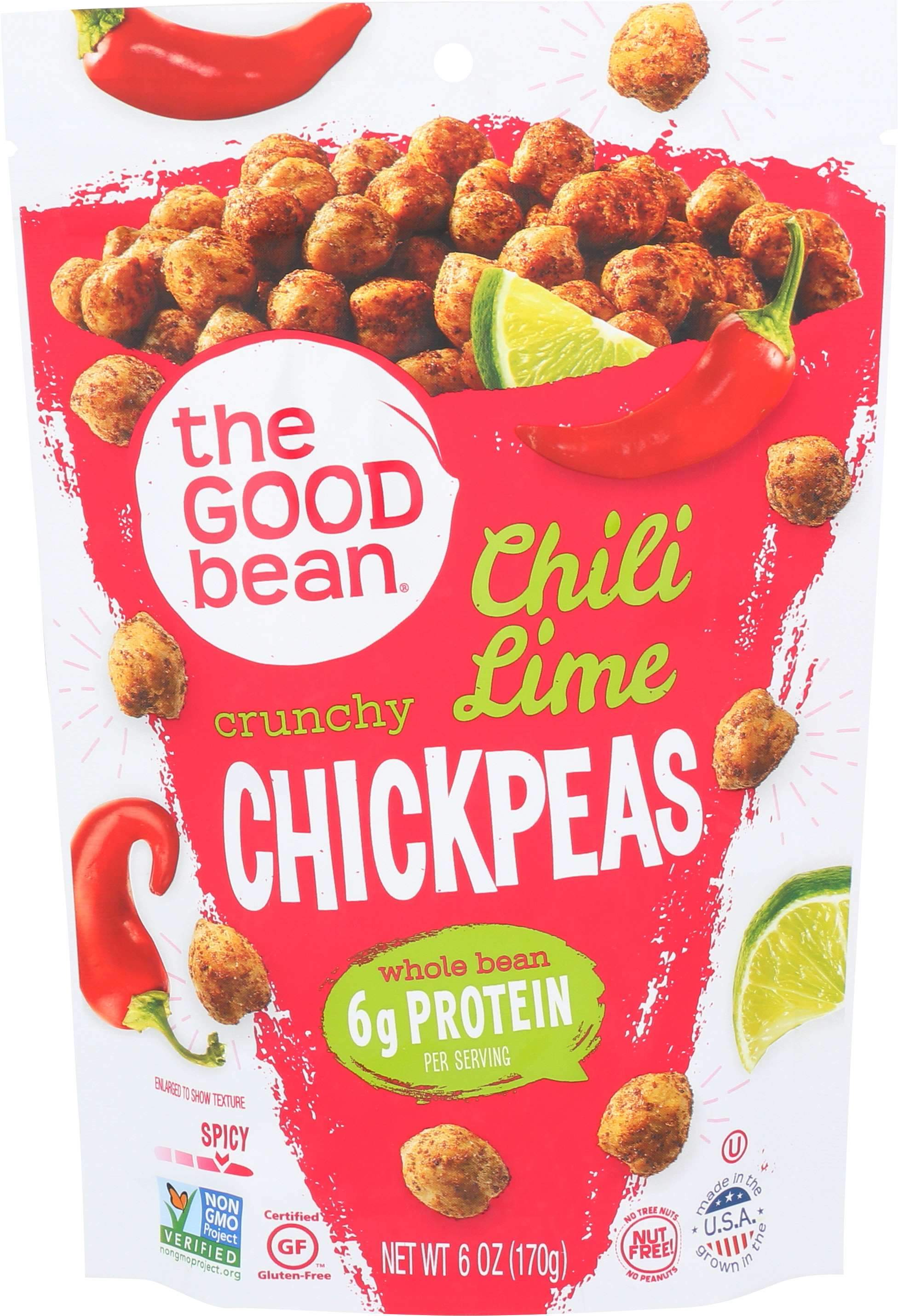 The Good Bean Chickpeas The Good Bean Chili Lime 6 Ounce 