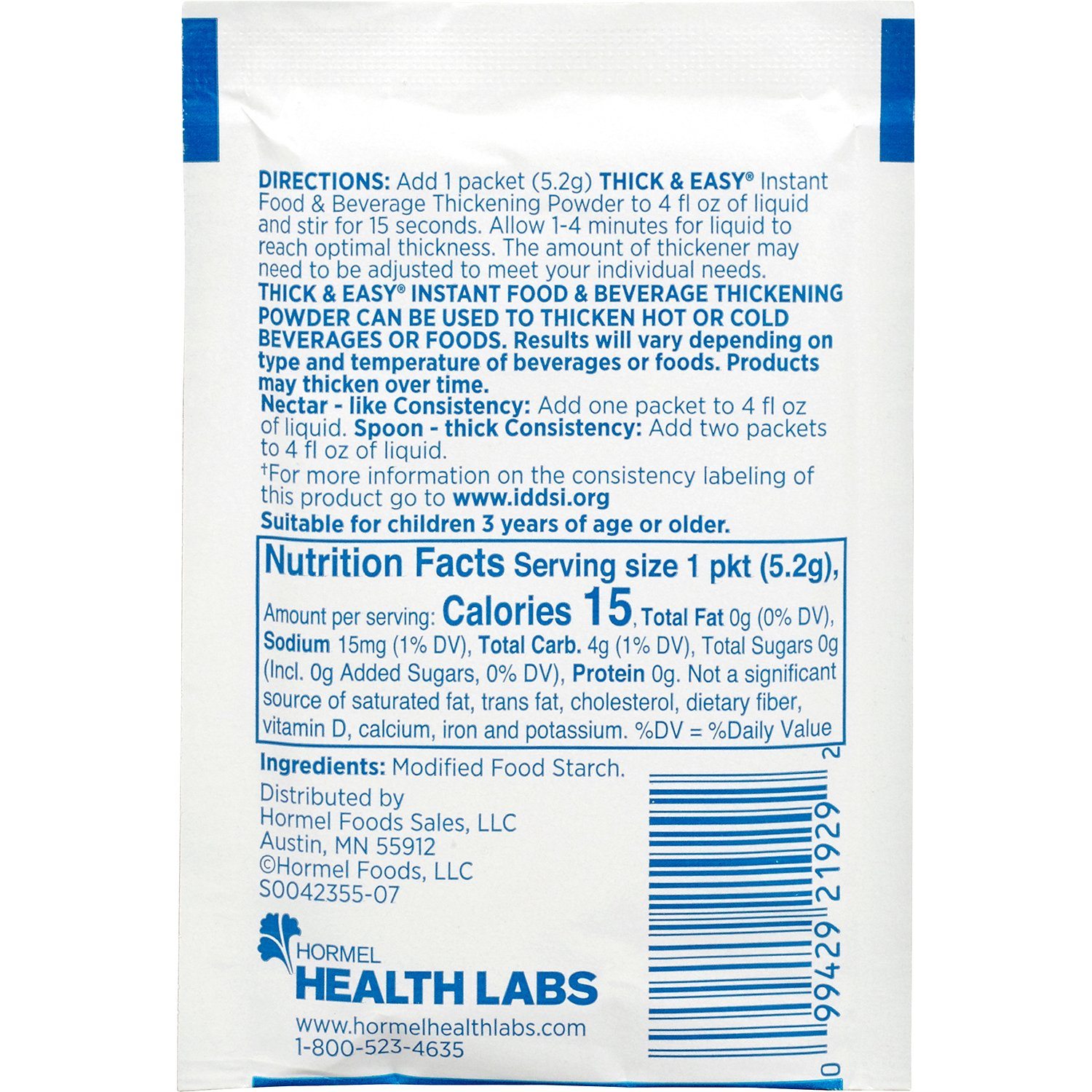 Thick & Easy Instant Food & Beverage Thickener Hormel Foods 