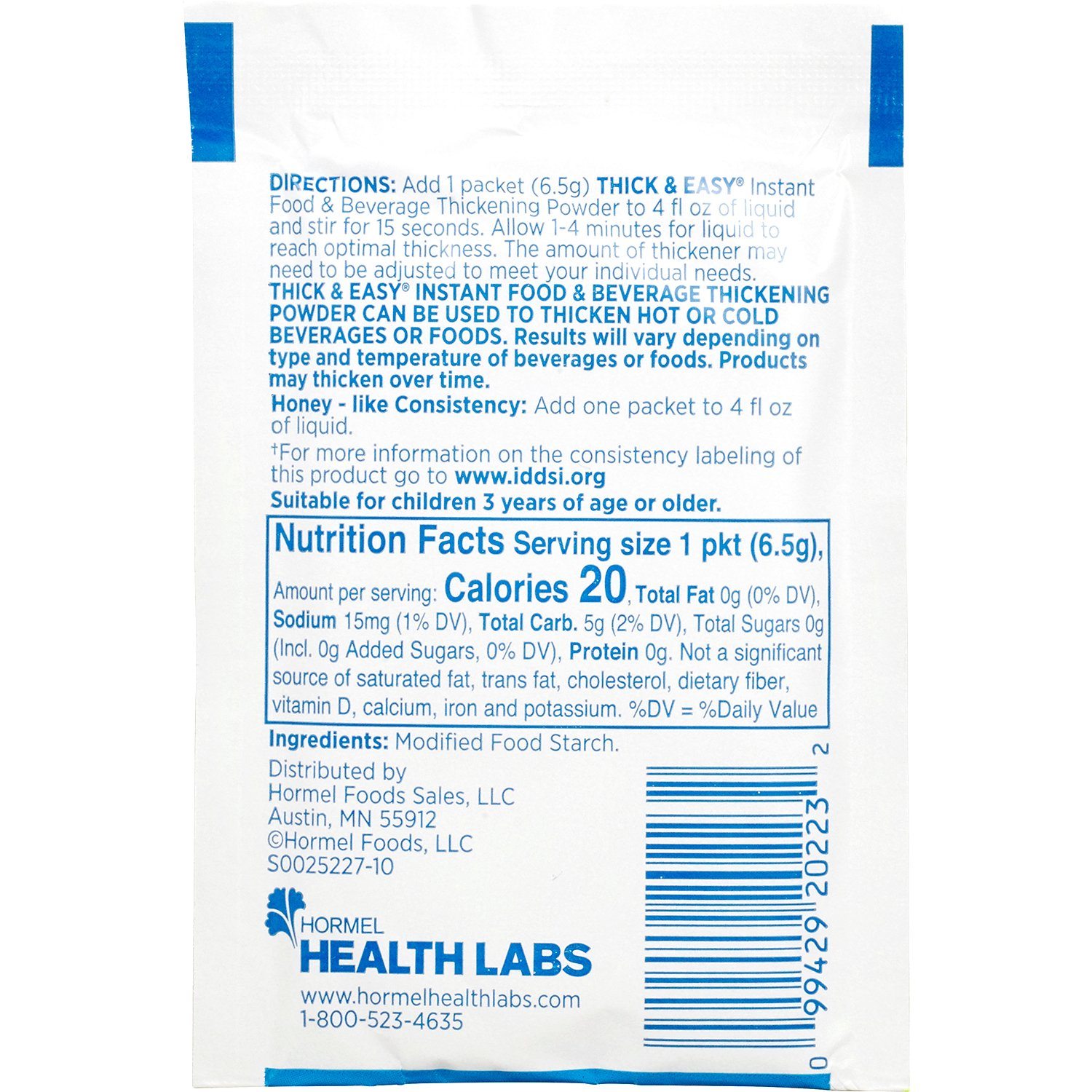 Thick & Easy Instant Food & Beverage Thickener Hormel Foods 