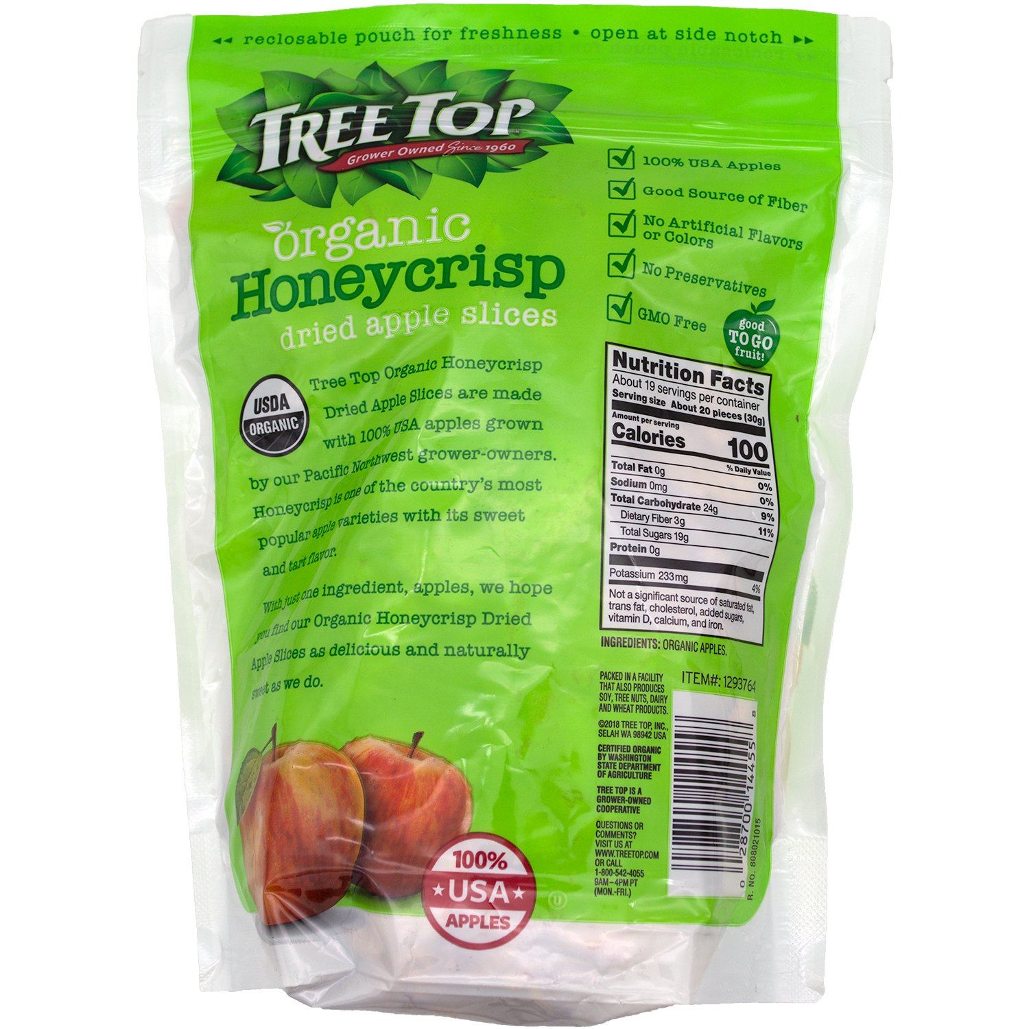 Tree Top Organic Honeycrisp Dried Apple Slices Tree Top 