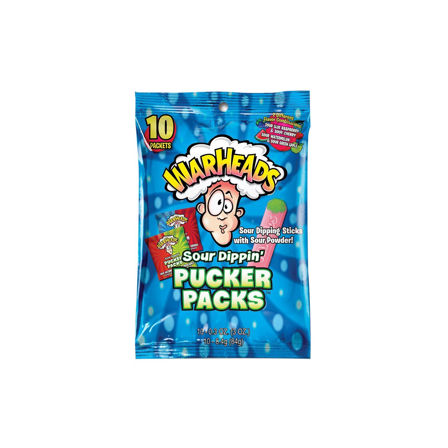 WARHEADS Candies WARHEADS Pucker Packs 3 Ounce 