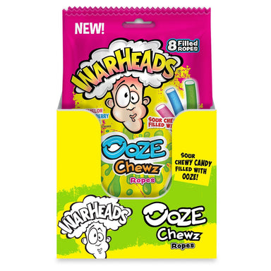 WARHEADS Ooze Chewz Ropes WARHEADS Ooze Chewz 3 Oz-12 Count 