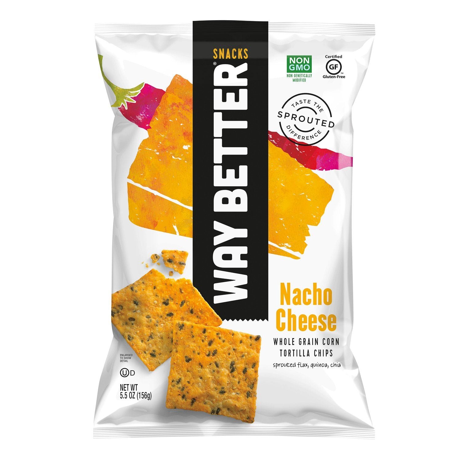 Way Better Snacks Tortilla Chips Way Better Snacks Nacho Cheese 5.5 Ounce 