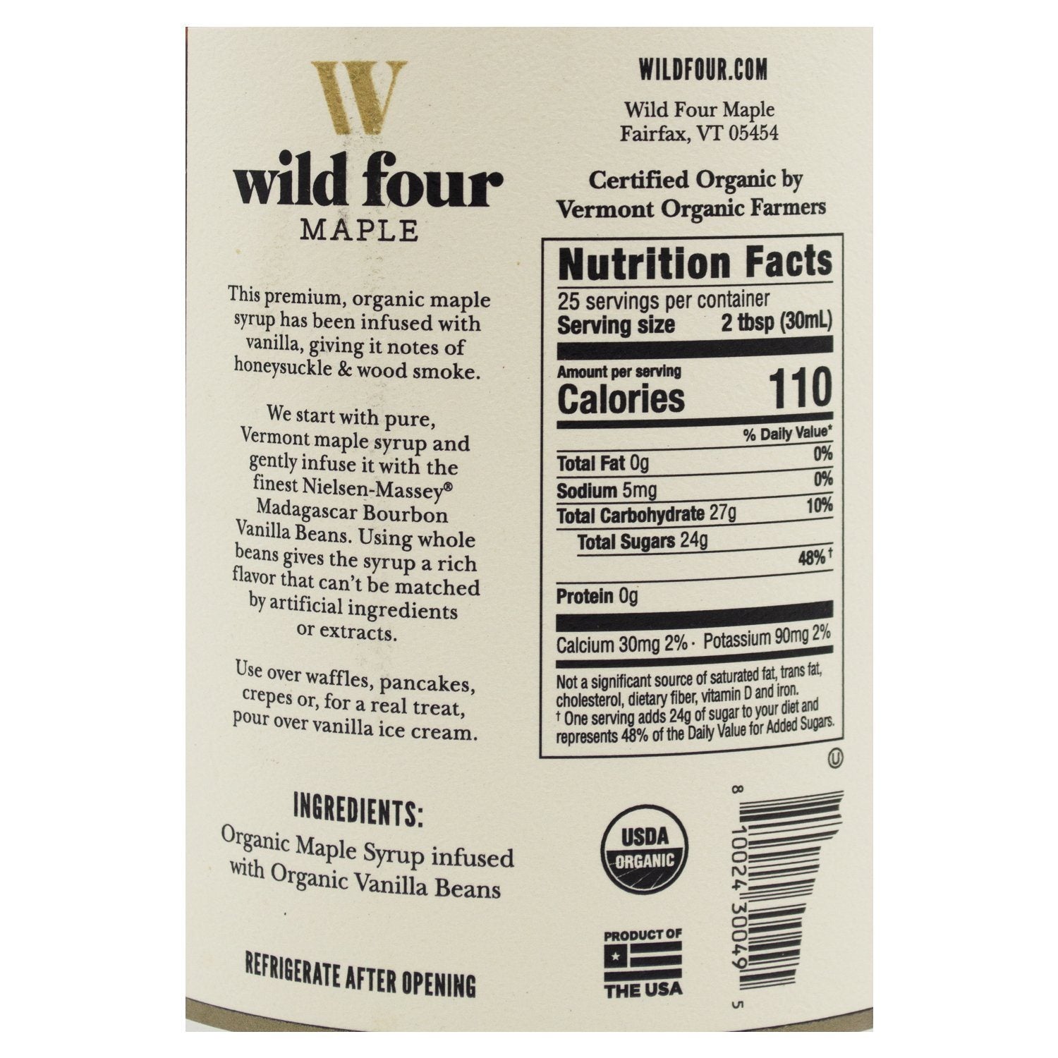 Wild Four Maple, Pure Vermont Maple Syrup Wild Four Maple 
