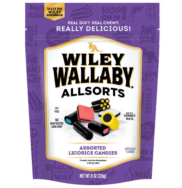 Wiley Wallaby Licorice Wiley Wallaby Allsorts 8 Ounce 