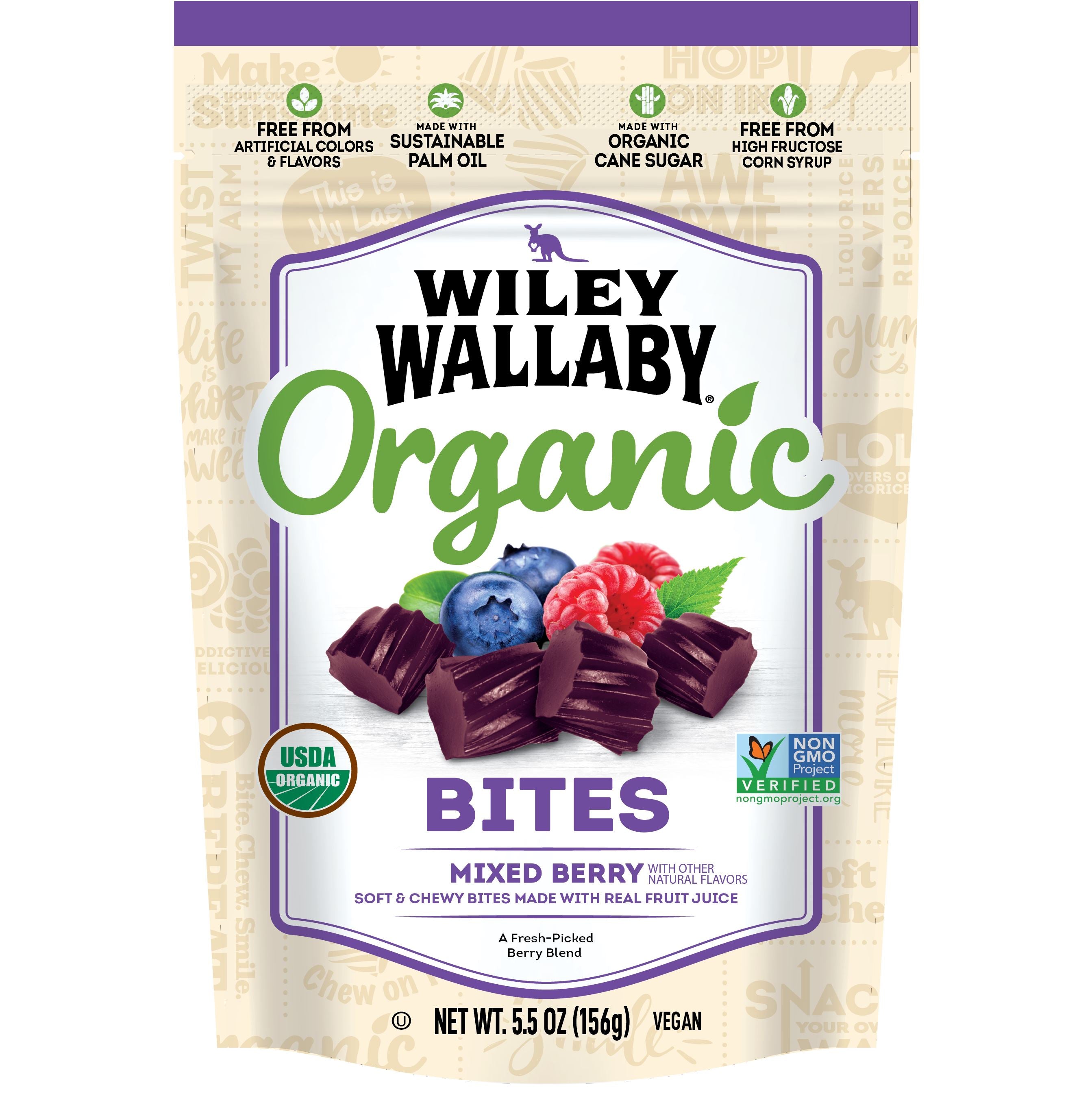 Wiley Wallaby Licorice Wiley Wallaby Organic Mixed Berry 5.5 Ounce 