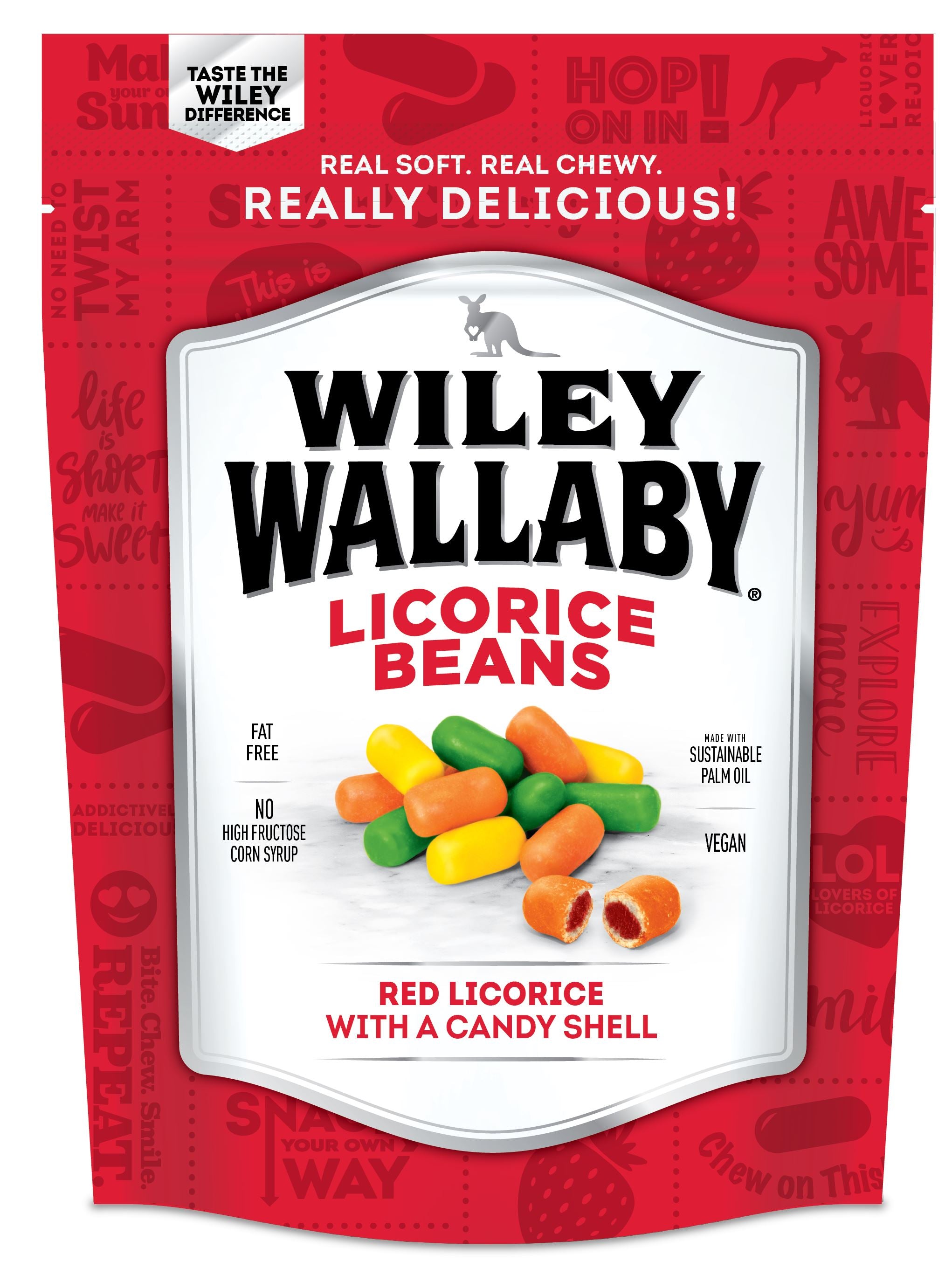 Wiley Wallaby Licorice Wiley Wallaby Red Licorice Beans 10 Ounce 