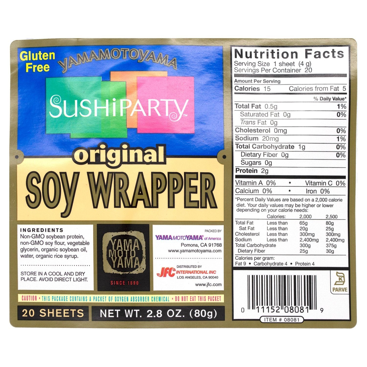 Yamamotoyama Sushi Soy Wrapper Yamamotoyama 