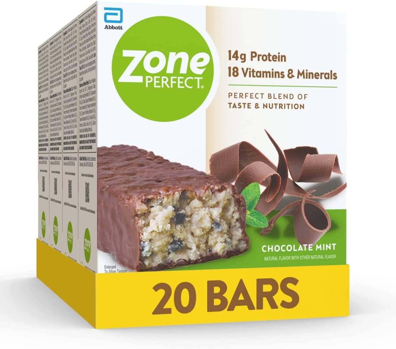 ZonePerfect Protein Bars ZonePerfect Chocolate Mint 1.76 Oz-20 Count 